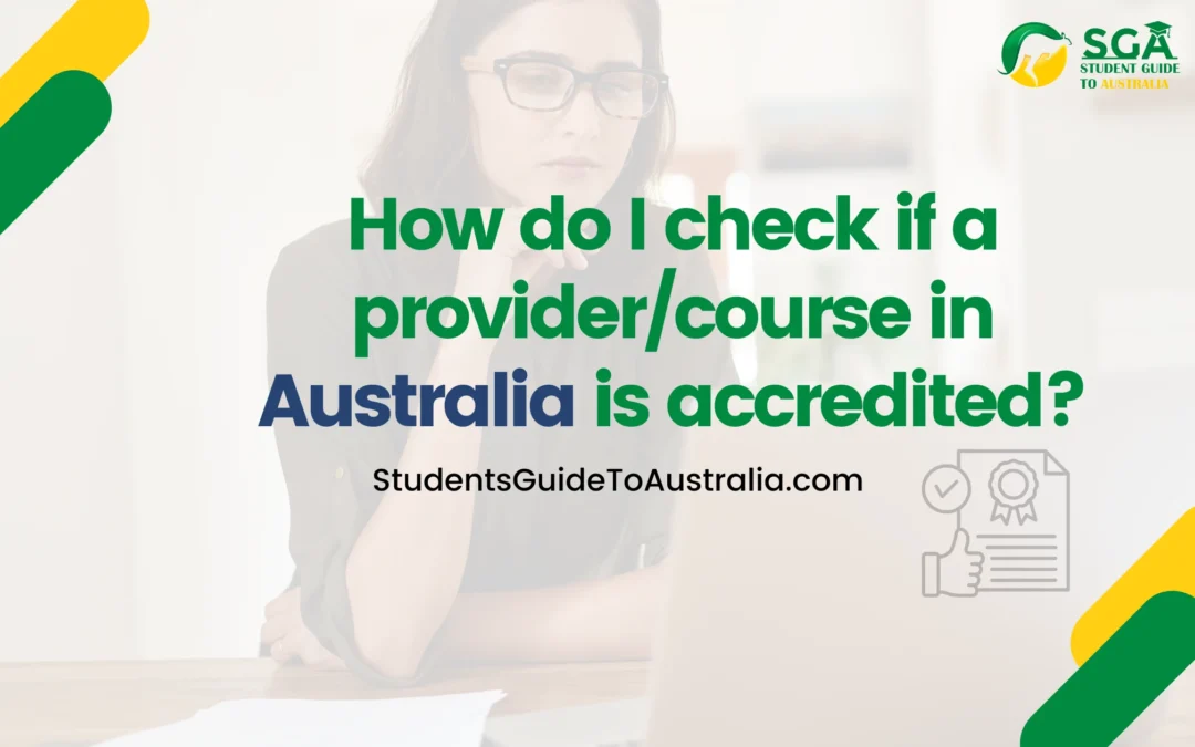 How do I check if a providercourse in Australia is accredited